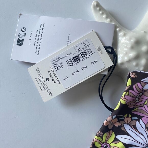 NWT RVCA Women's Lemonade‎ French Floral Bikini Sz M - Picture 6 of 7